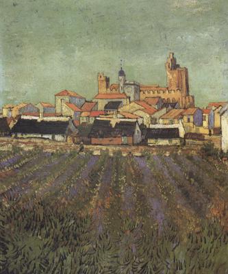 Vincent Van Gogh View of Saintes-Maries (nn04) France oil painting art